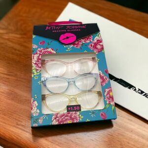 Betsey Johnson Reading Glasses +1.50 Pack of 3